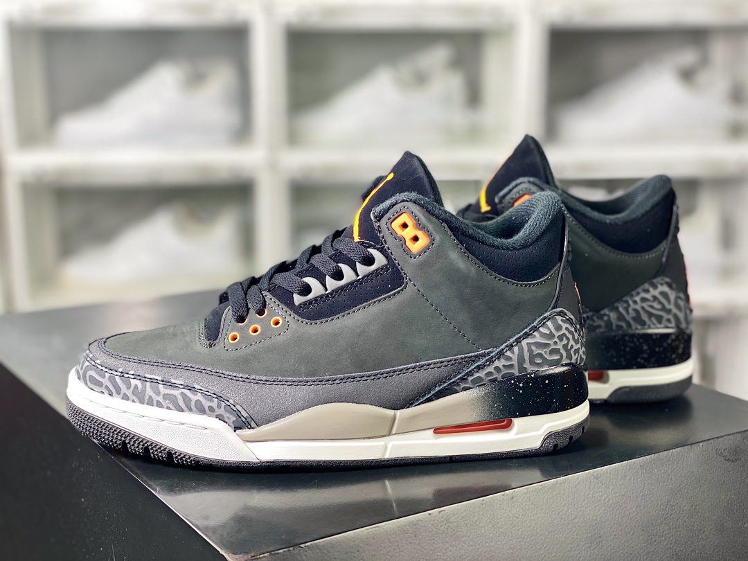 Wmns Air Jordan 3 Retro ”Off Noir” Michael Jordan AJ3 basketball shoes ”Black Cement 2.0” CT8532-080