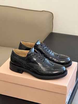 High Quality Perfect MiuMiu Buy Shoes Plain Toe Cowhide TPU Fall/Winter Collection