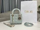 Dior Wholesale Bags Handbags Online From China Designer Blue Gold Embroidery Sheepskin Lady Chains
