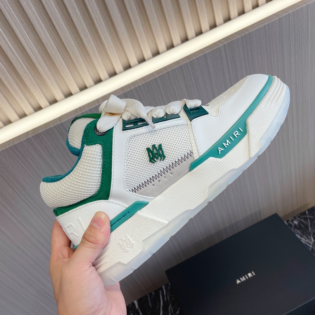 Amiri MA-1 White & Green Leather Sneakers - Couple Style, Comfortable Fit 5 i1694508652 794 4