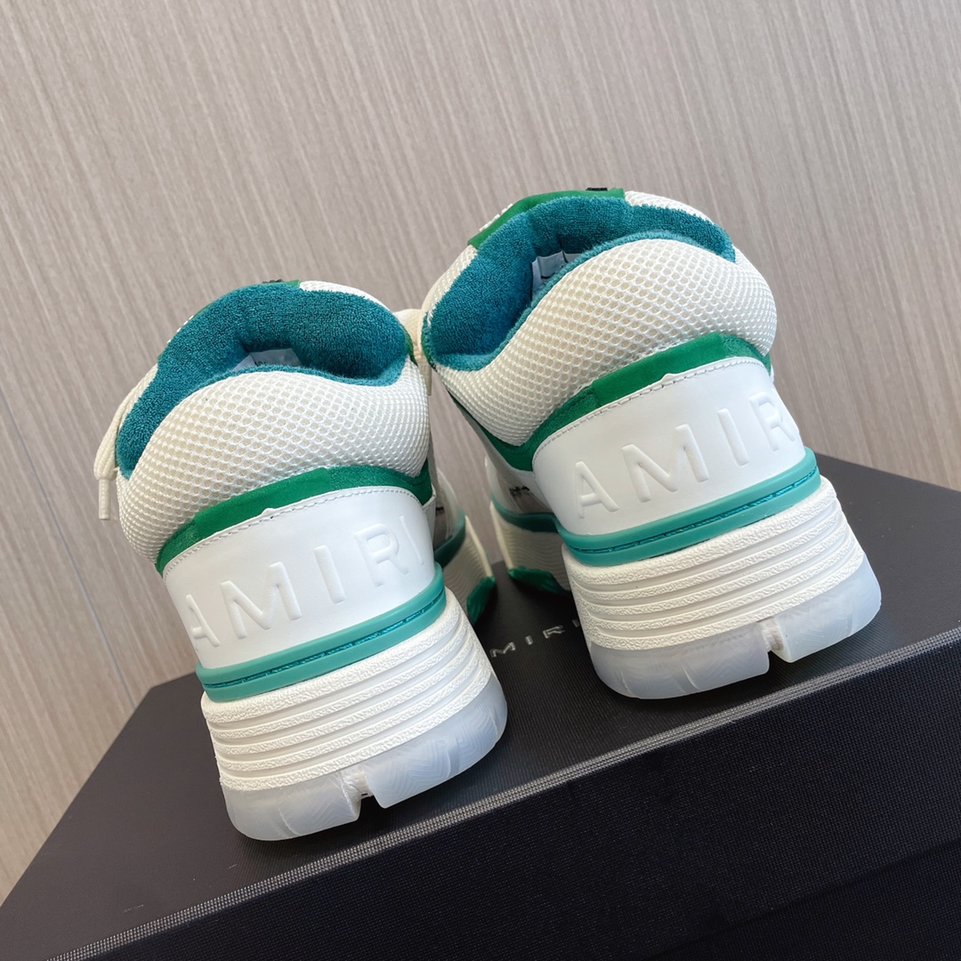 Amiri MA-1 White & Green Leather Sneakers - Couple Style, Comfortable Fit 9 i1694508652 8975 8