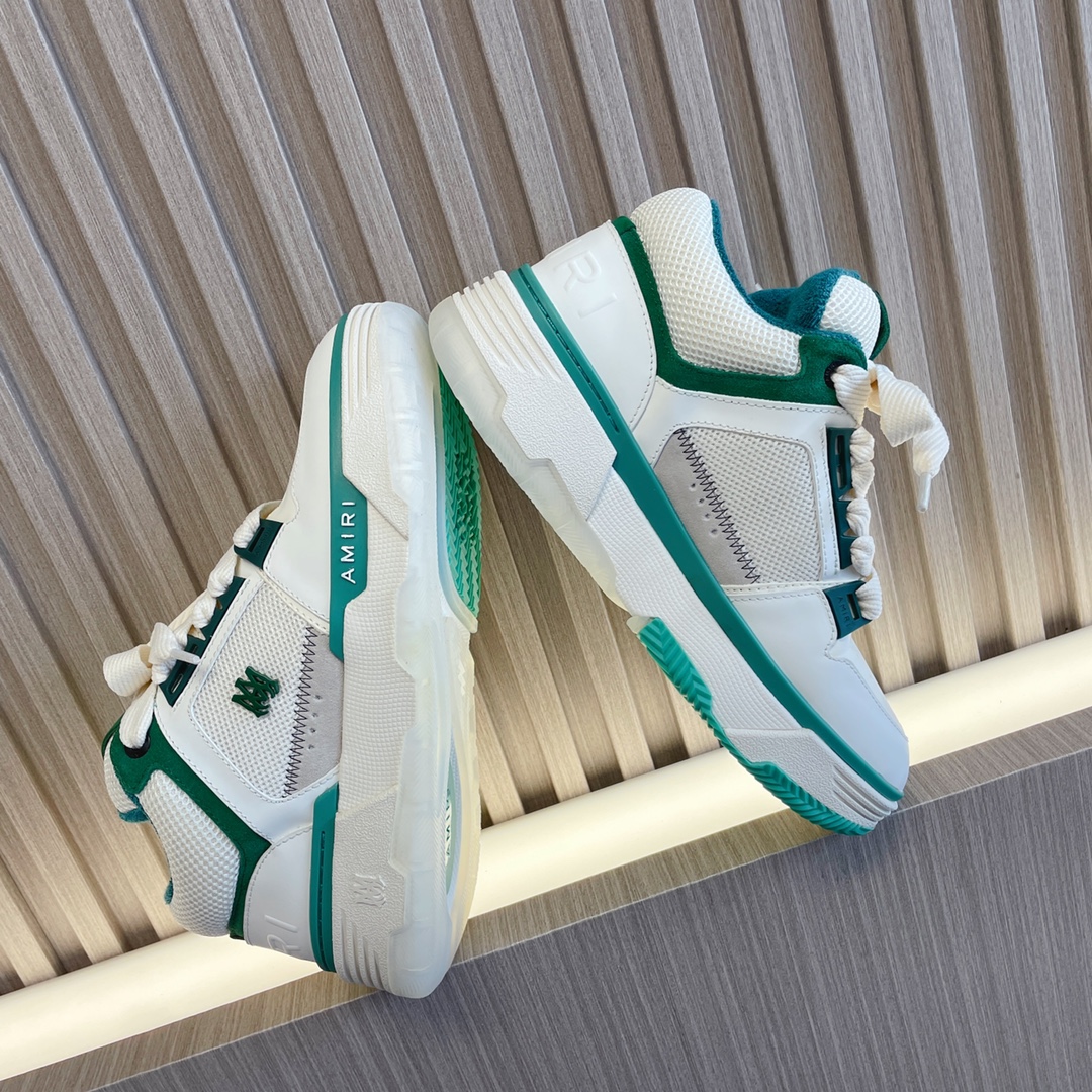 Amiri MA-1 White & Green Leather Sneakers - Couple Style, Comfortable Fit 2 i1694508652 9549 1