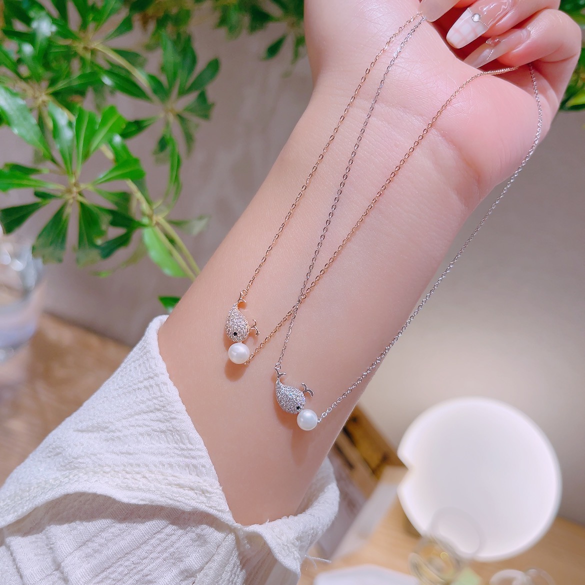 レトロS925スターリングシルバーネックレスシルバー 告白