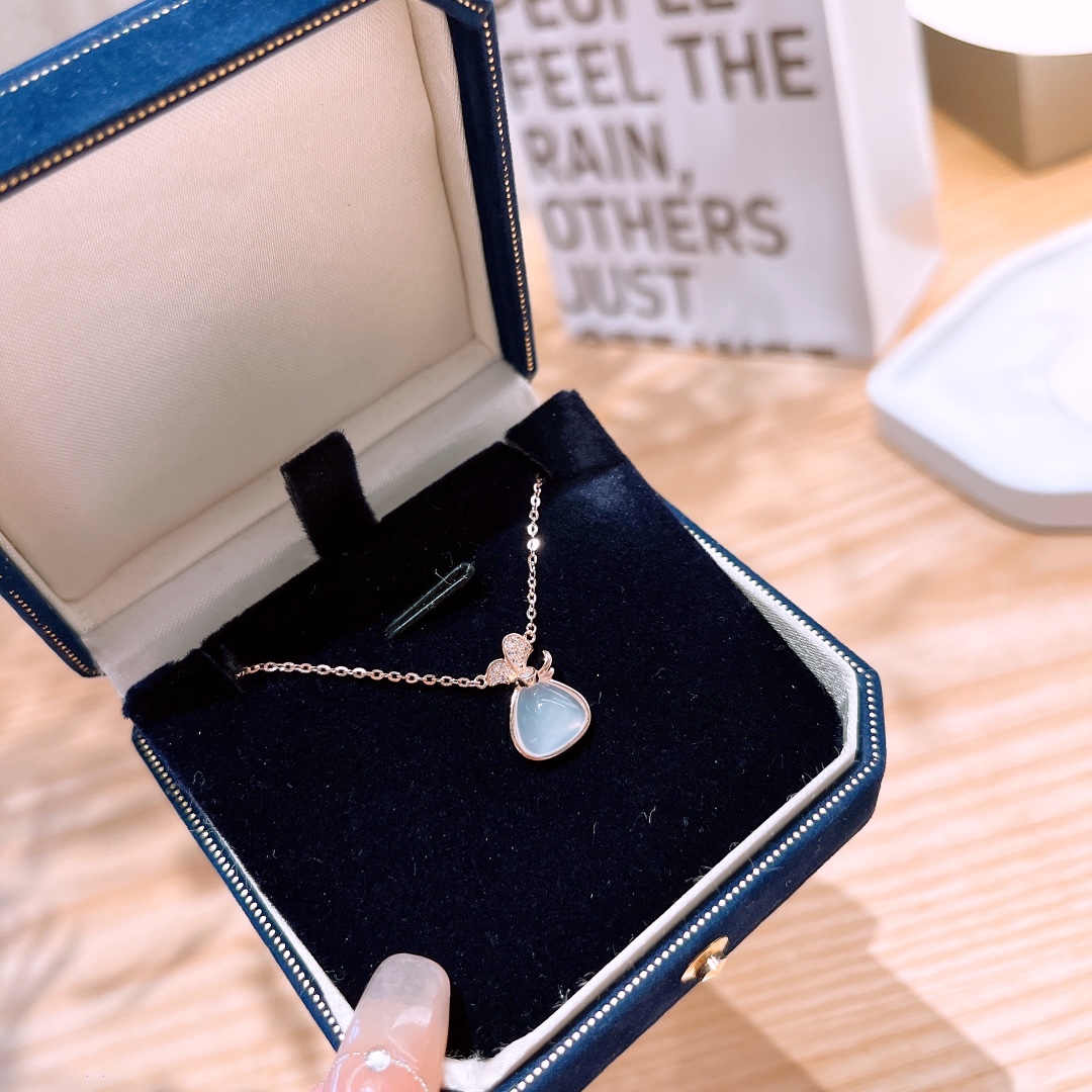 Nickel Free Silver Necklace Elegant Gift for Her Gold