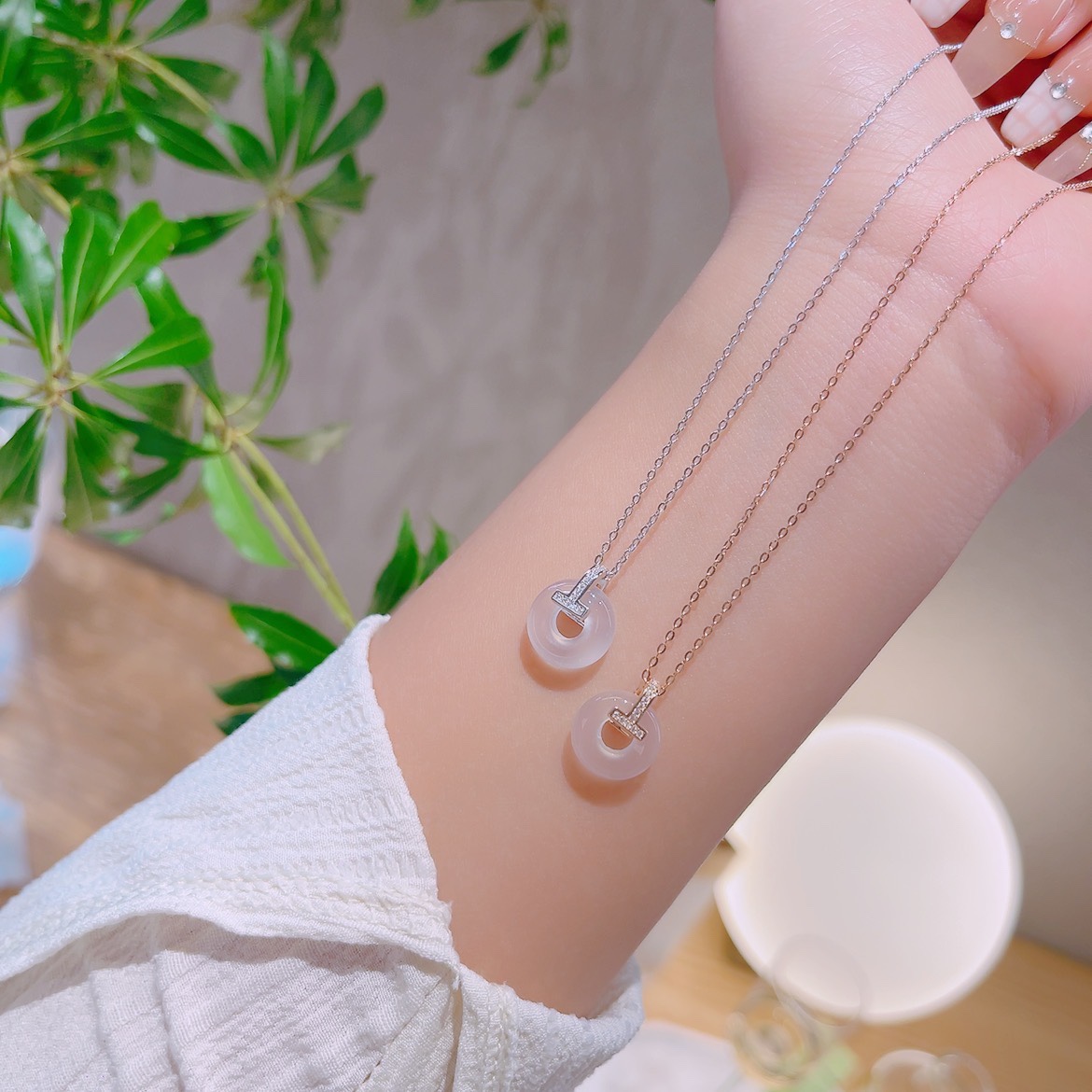 Hochglanzpoliertes Silber Kette Französisch Vatertag Gold