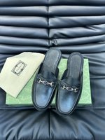 Shoes Half Slippers Men Cowhide Genuine Leather