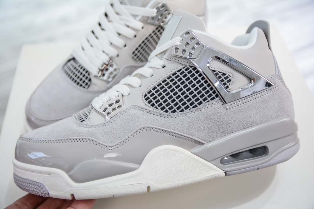 T version original Air Jordan AJ4 Retro electroplated silver AQ9129-001