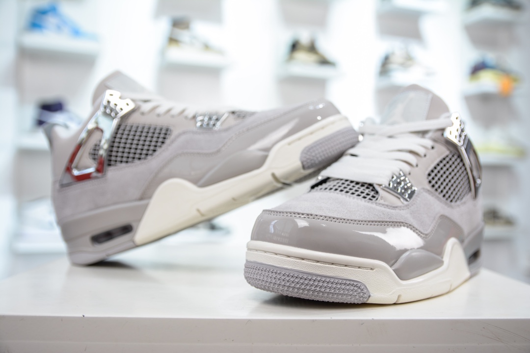 T version original Air Jordan AJ4 Retro electroplated silver AQ9129-001