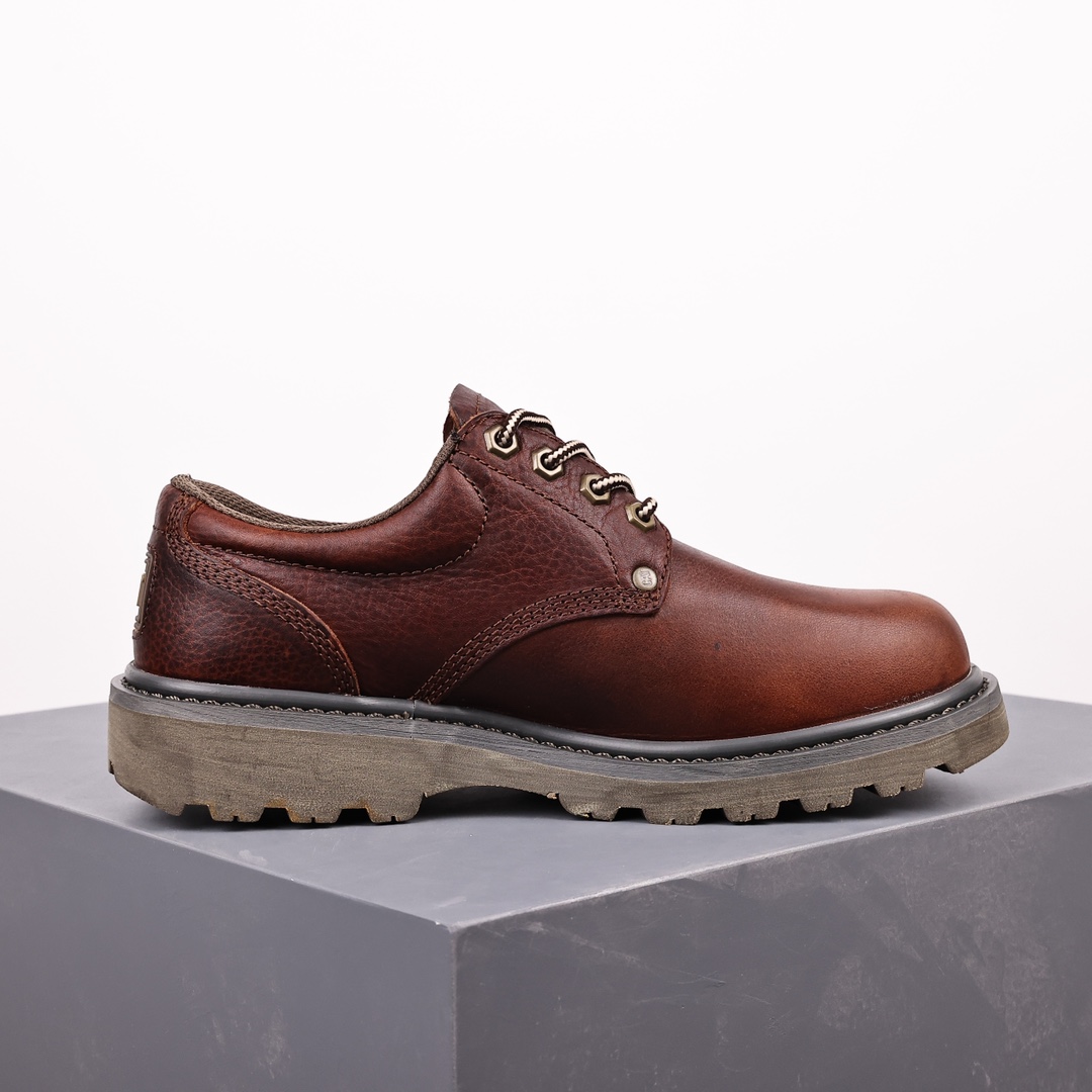 CAT FOOTWEAR/ CAT P72035 Cat workwear casual retro style dark brown round head low top