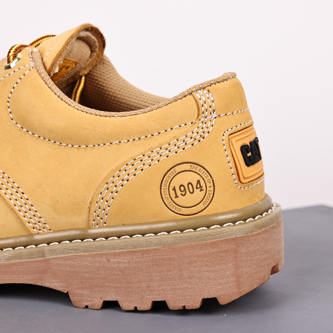 CAT FOOTWEAR/ CAT P71326 Cat workwear casual retro style yellow round head low-top jeans with artifact