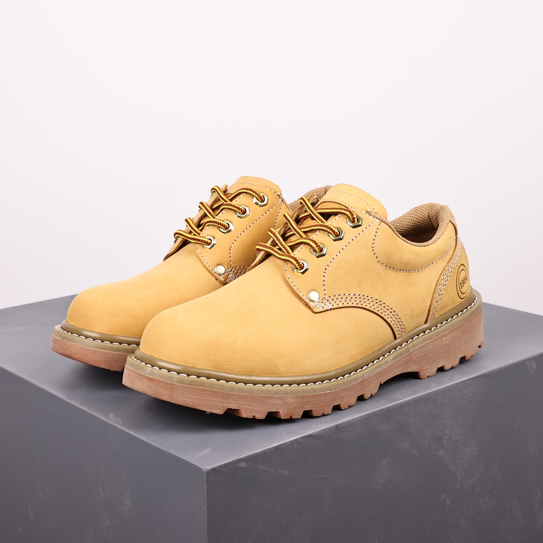 CAT FOOTWEAR/ CAT P71326 Cat workwear casual retro style yellow round head low-top jeans with artifact