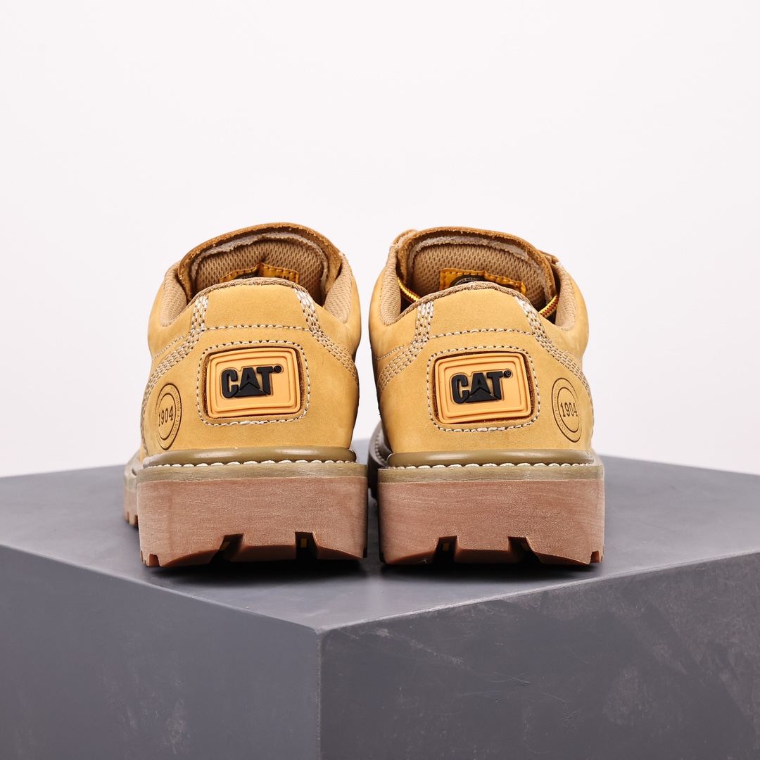 CAT FOOTWEAR/ CAT P71326 Cat workwear casual retro style yellow round head low-top jeans with artifact