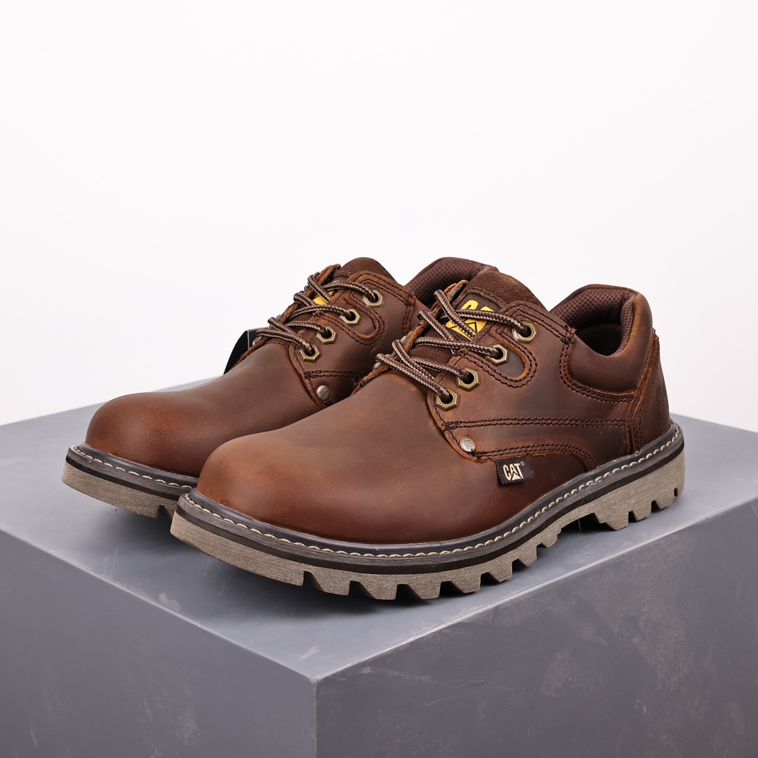 CAT FOOTWEAR/ CAT P72165 Cat workwear casual retro style brown round head low top