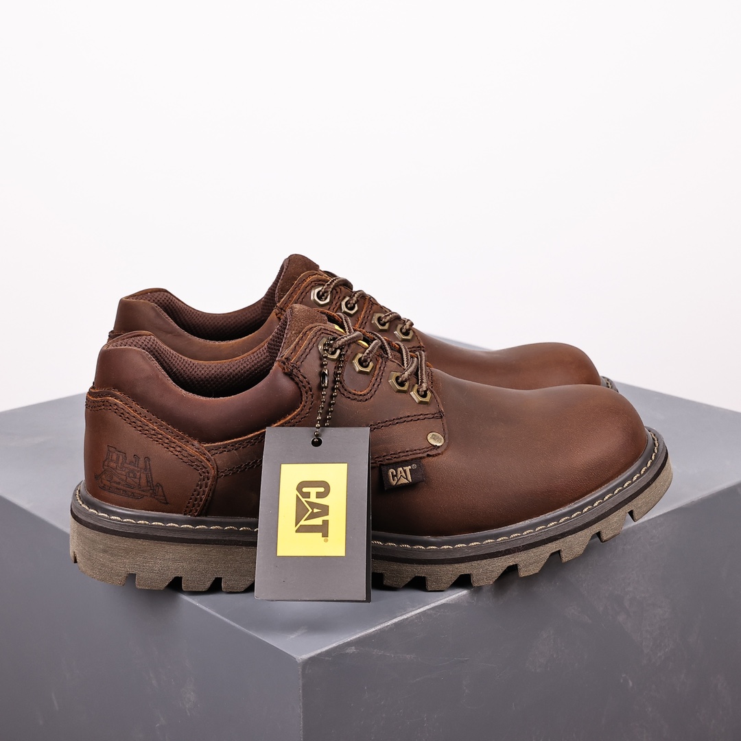 CAT FOOTWEAR/ CAT P72165 Cat workwear casual retro style brown round head low top