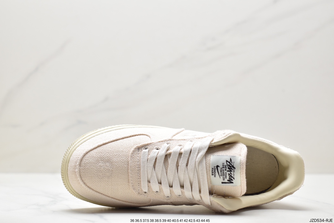 Stussy x NK Air Force 1 '07 ”White Cool” Stussy joint Air Force One low-top casual sneakers CZ9084-001