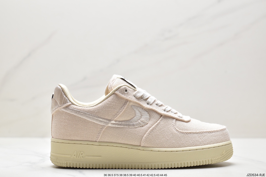 140 Stussy x NK Air Force 1 '07 ”White Cool” 斯图西联名空军一号低帮休闲板鞋 CZ9084-001