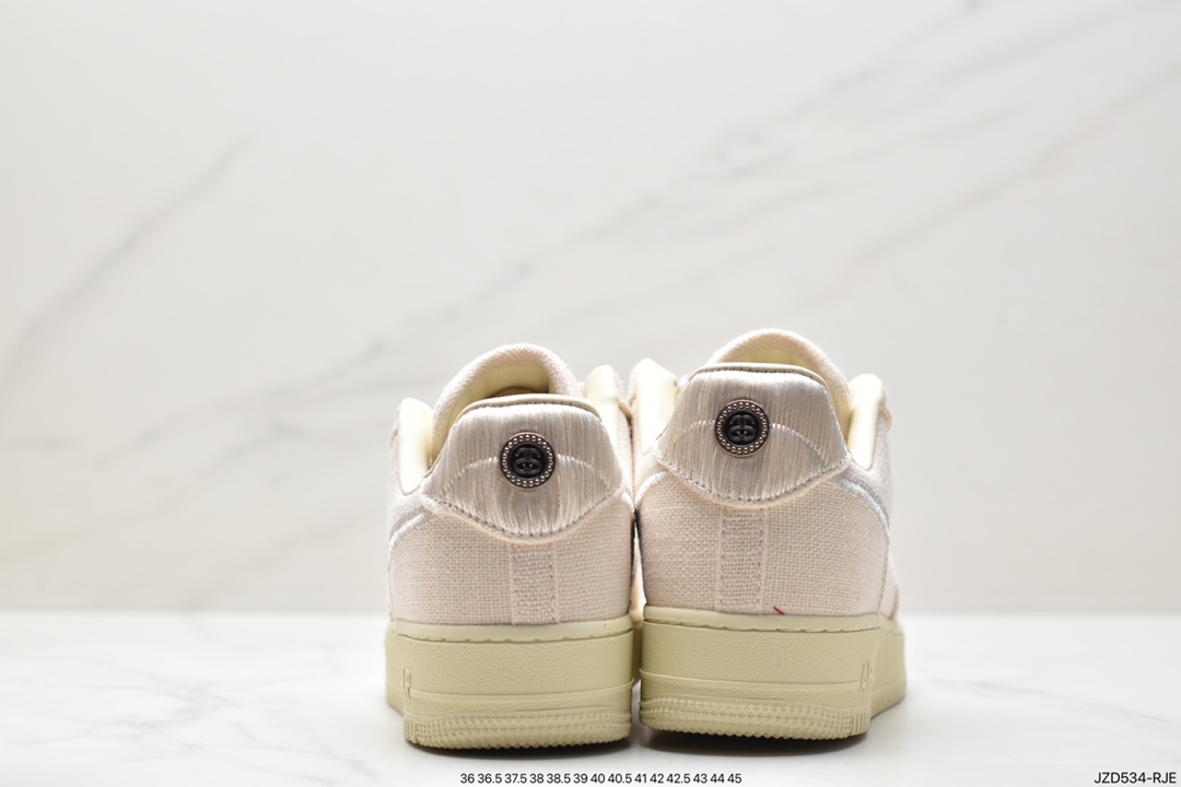 Stussy x NK Air Force 1 '07 ”White Cool” Stussy joint Air Force One low-top casual sneakers CZ9084-001