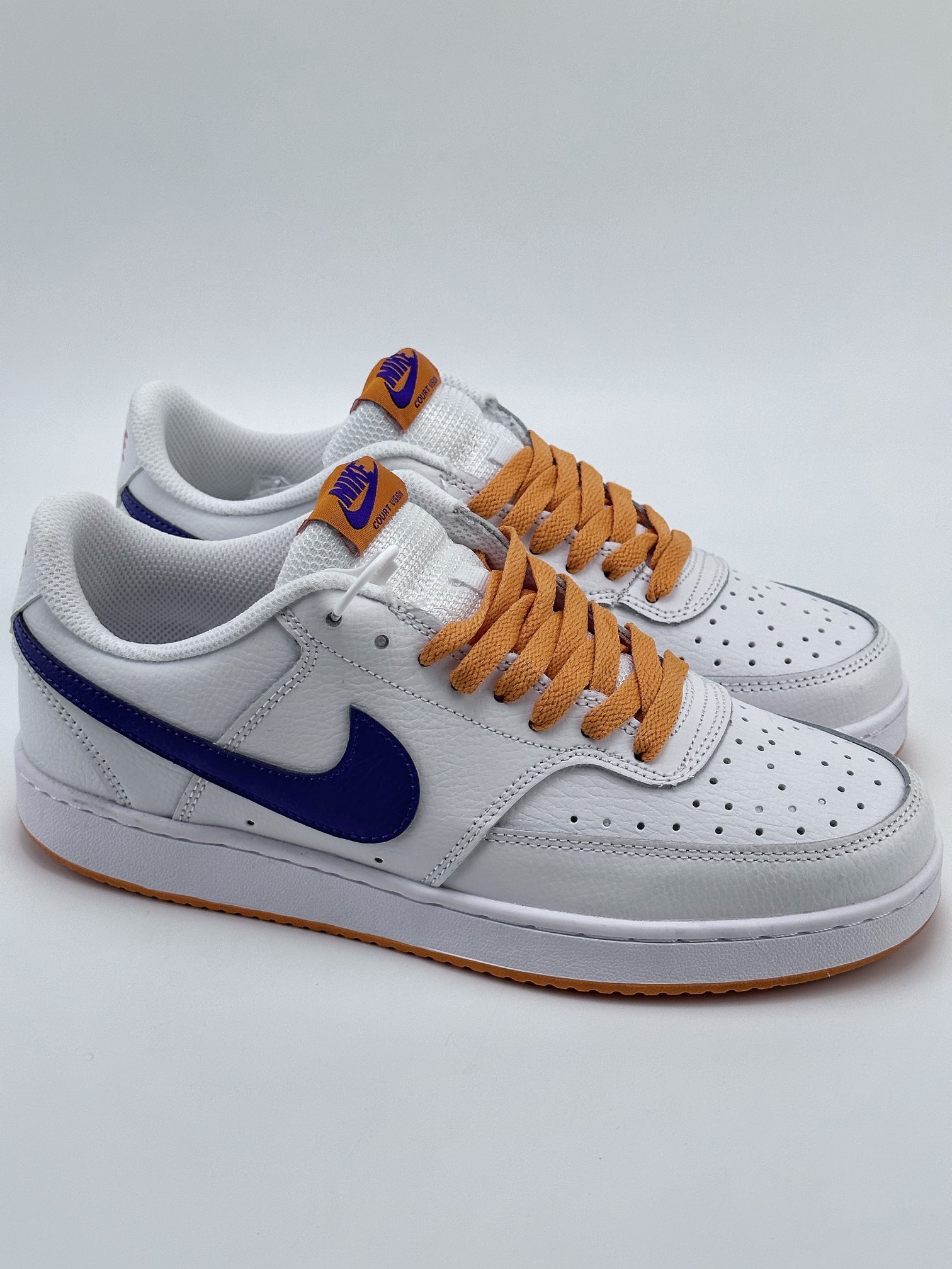 NICK Court Borough Low 2 leather white orange dark purple casual sports shoes DM1187-103