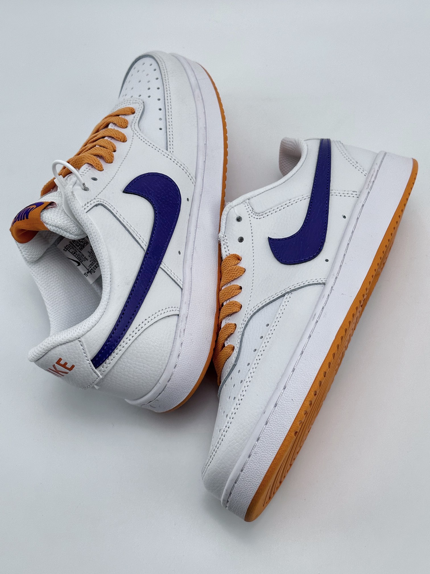 NICK Court Borough Low 2 leather white orange dark purple casual sports shoes DM1187-103