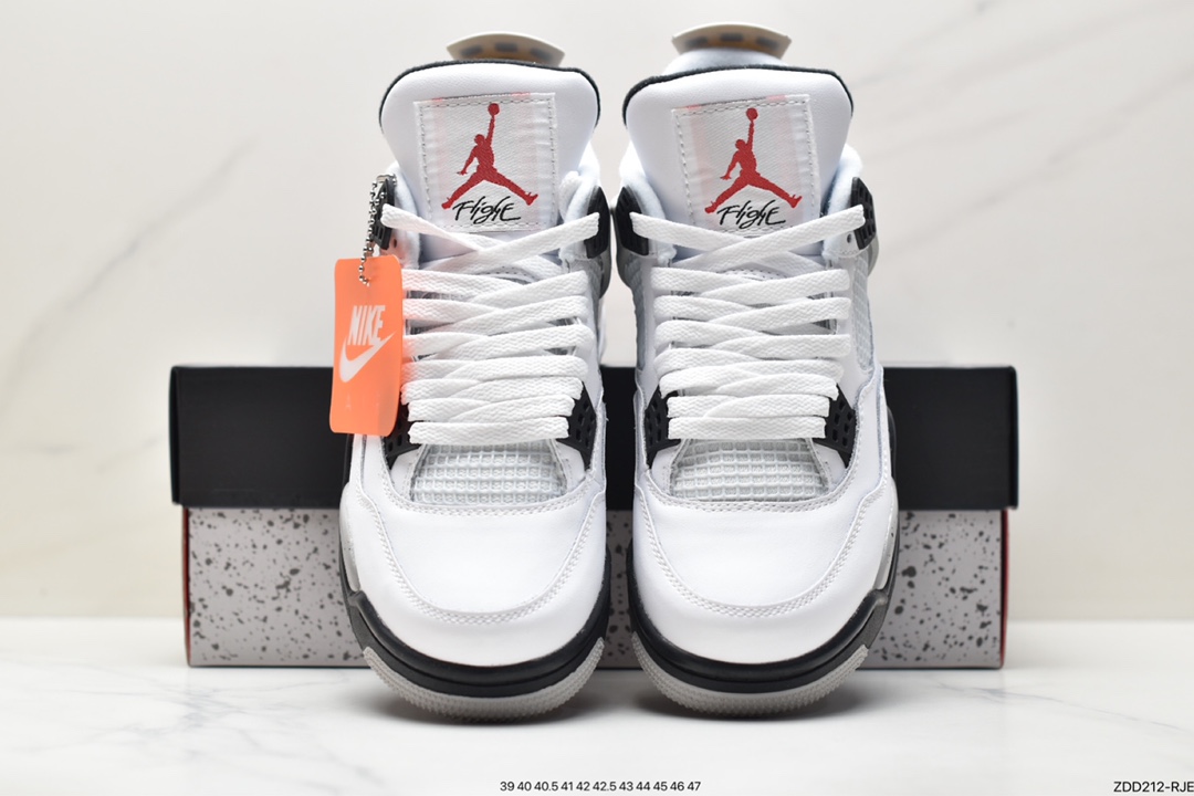 Nike Wmns Air Jordan 4 Retro GS ”Linen” Michael Jordan AJ4 mid-top retro casual sports culture basketball shoes ”White Khaki” DH6927-111