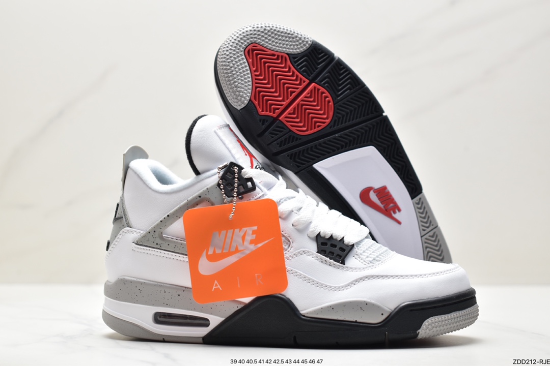 Nike Wmns Air Jordan 4 Retro GS ”Linen” Michael Jordan AJ4 mid-top retro casual sports culture basketball shoes ”White Khaki” DH6927-111