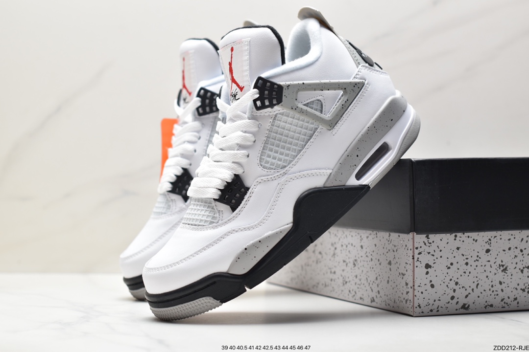 Nike Wmns Air Jordan 4 Retro GS ”Linen” Michael Jordan AJ4 mid-top retro casual sports culture basketball shoes ”White Khaki” DH6927-111