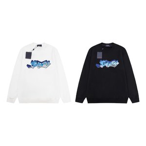 Louis Vuitton Clothing Sweatshirts Black White Embroidery Fall Collection