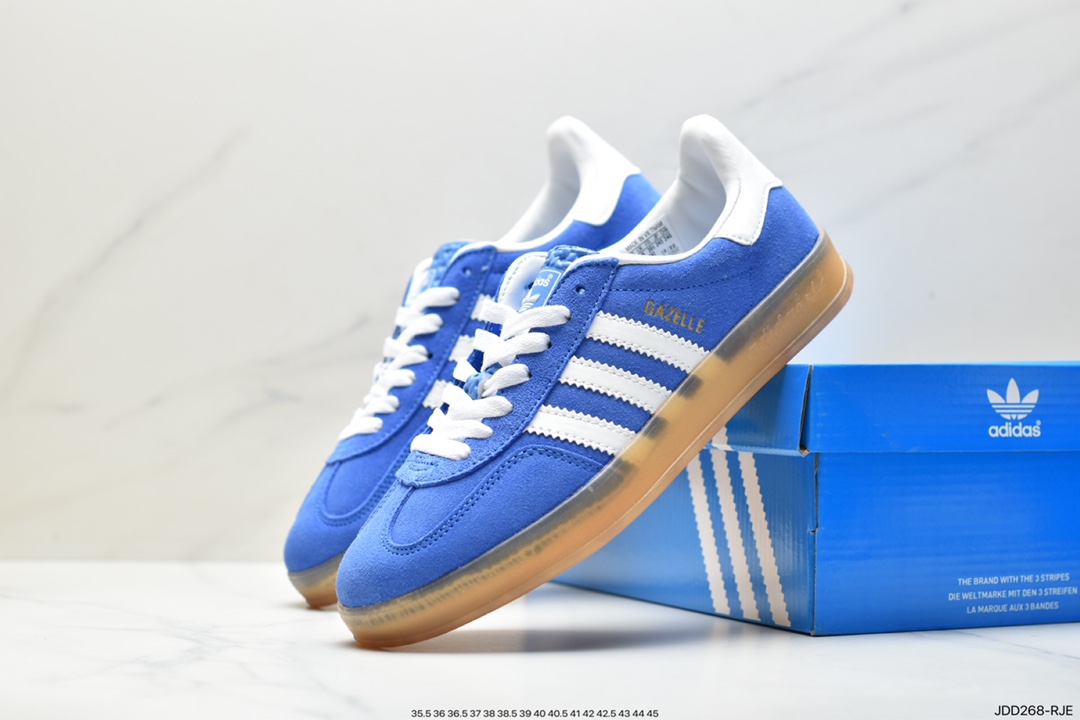 Adidas Originals Gazelle Indoor Trefoil Retro Anti-slip Wear-resistant Low-top Sneakers HQ8717