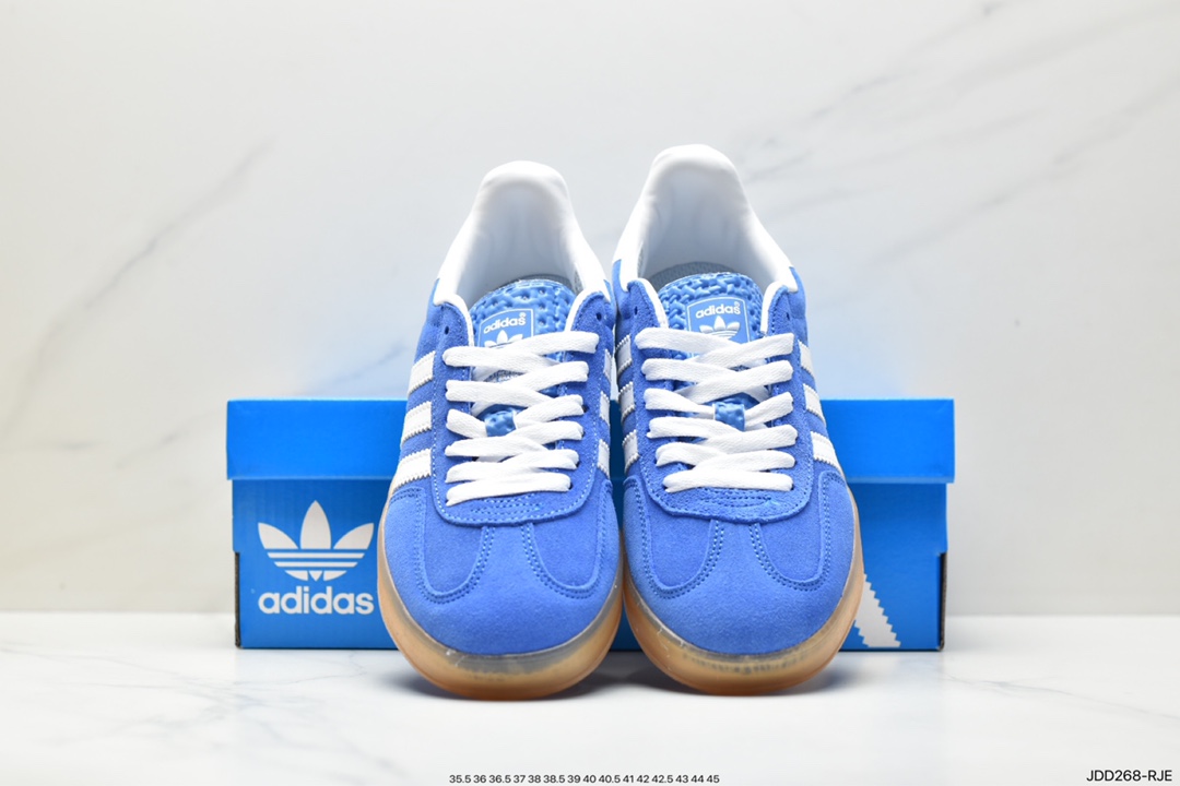 Adidas Originals Gazelle Indoor Trefoil Retro Anti-slip Wear-resistant Low-top Sneakers HQ8717