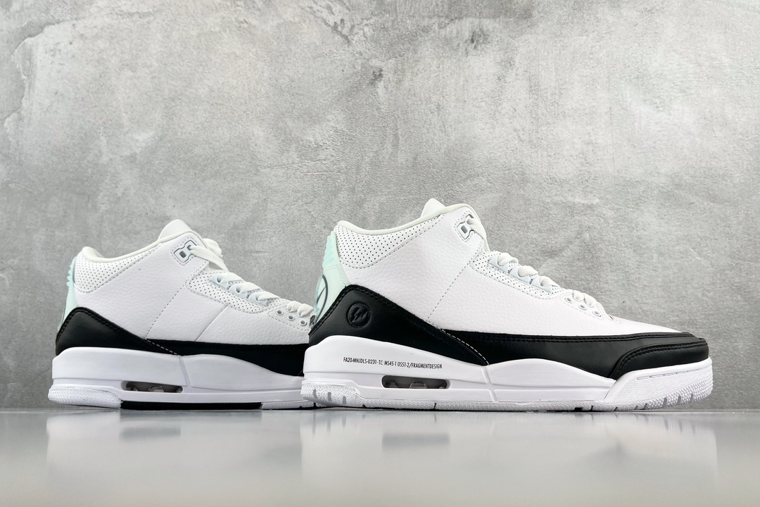 The latest foreign trade batch Fragment Design x Jordan Air Jordan 3 retro spwhite”' Fujiwara Hiroshi black and white DA3595-100