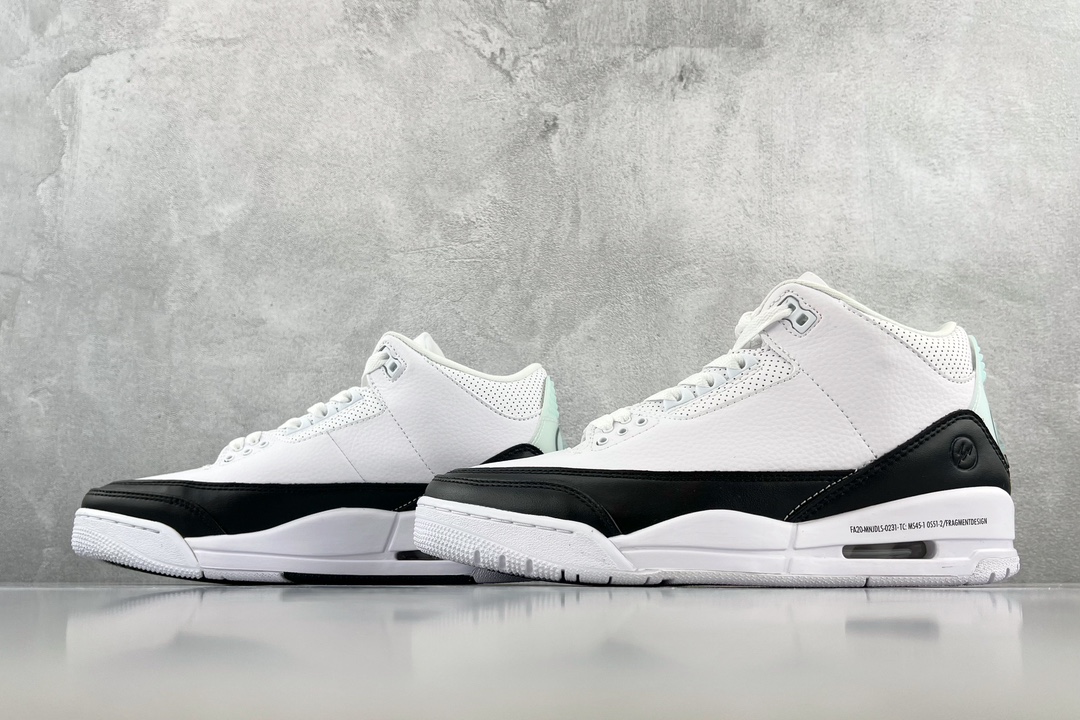 The latest foreign trade batch Fragment Design x Jordan Air Jordan 3 retro spwhite”' Fujiwara Hiroshi black and white DA3595-100