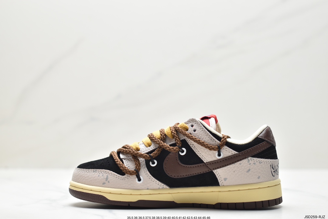 NK SB Dunk Low ”Green/Beige” rope deconstruction style series low-top casual sports skateboard shoes DR9704-200