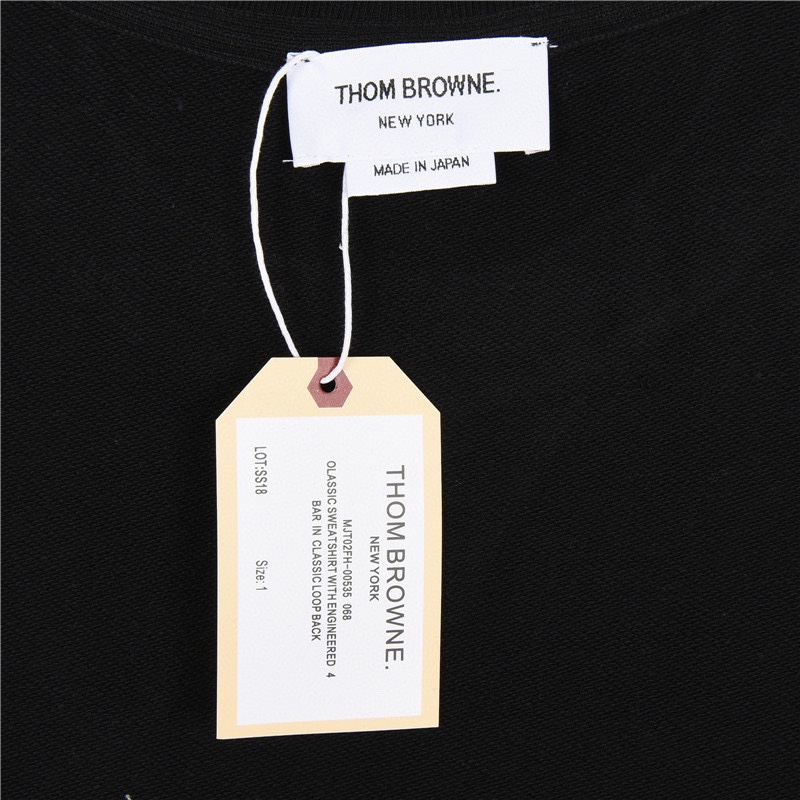 ThomBrowne/汤姆布朗万年经典色织圆领卫衣