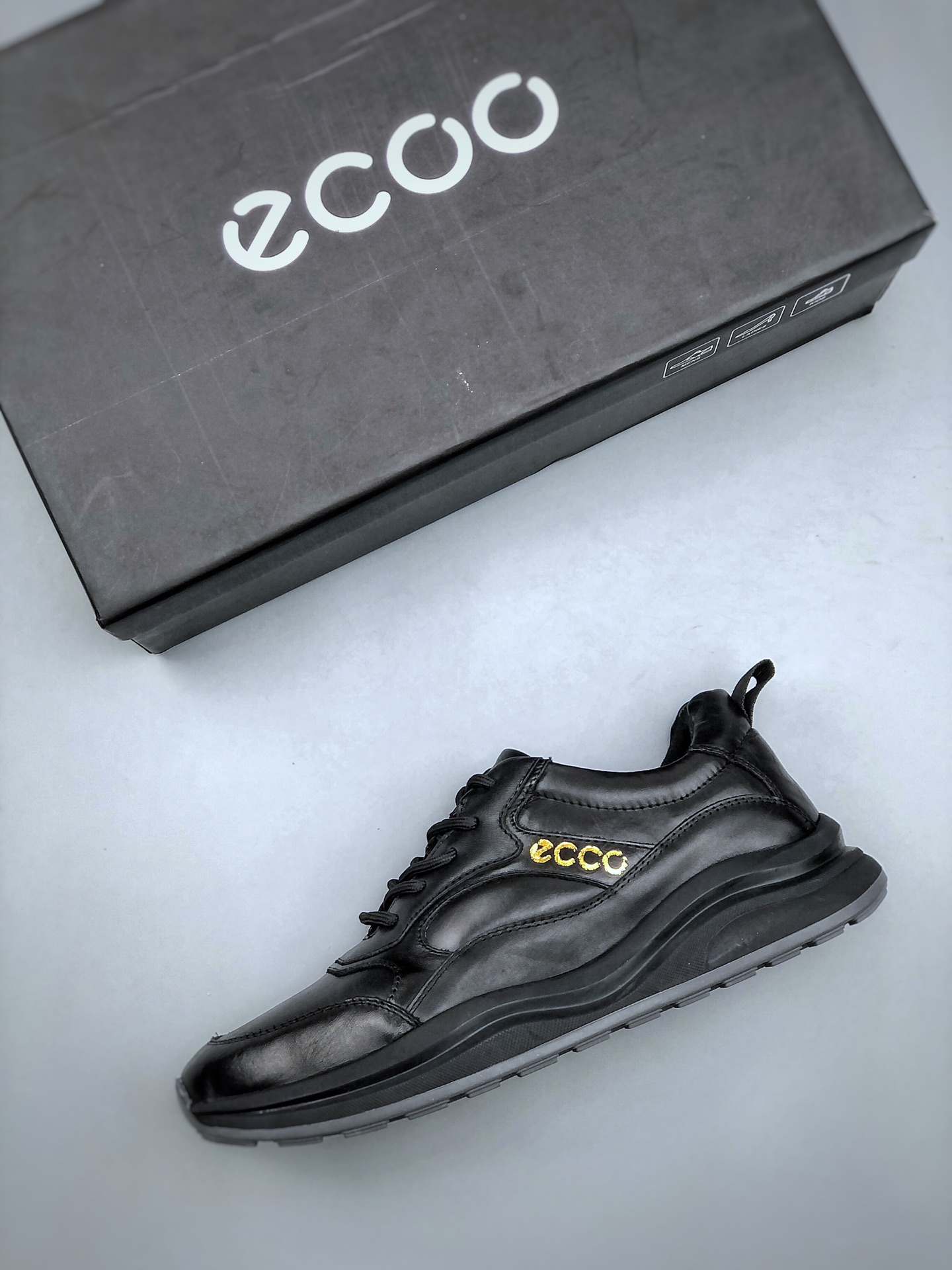 ECCO Xiaohongshu hot new all-match casual style Ecco/ECCO men's running shoes casual shoes breathable lightweight lace-up lightweight sports shoes