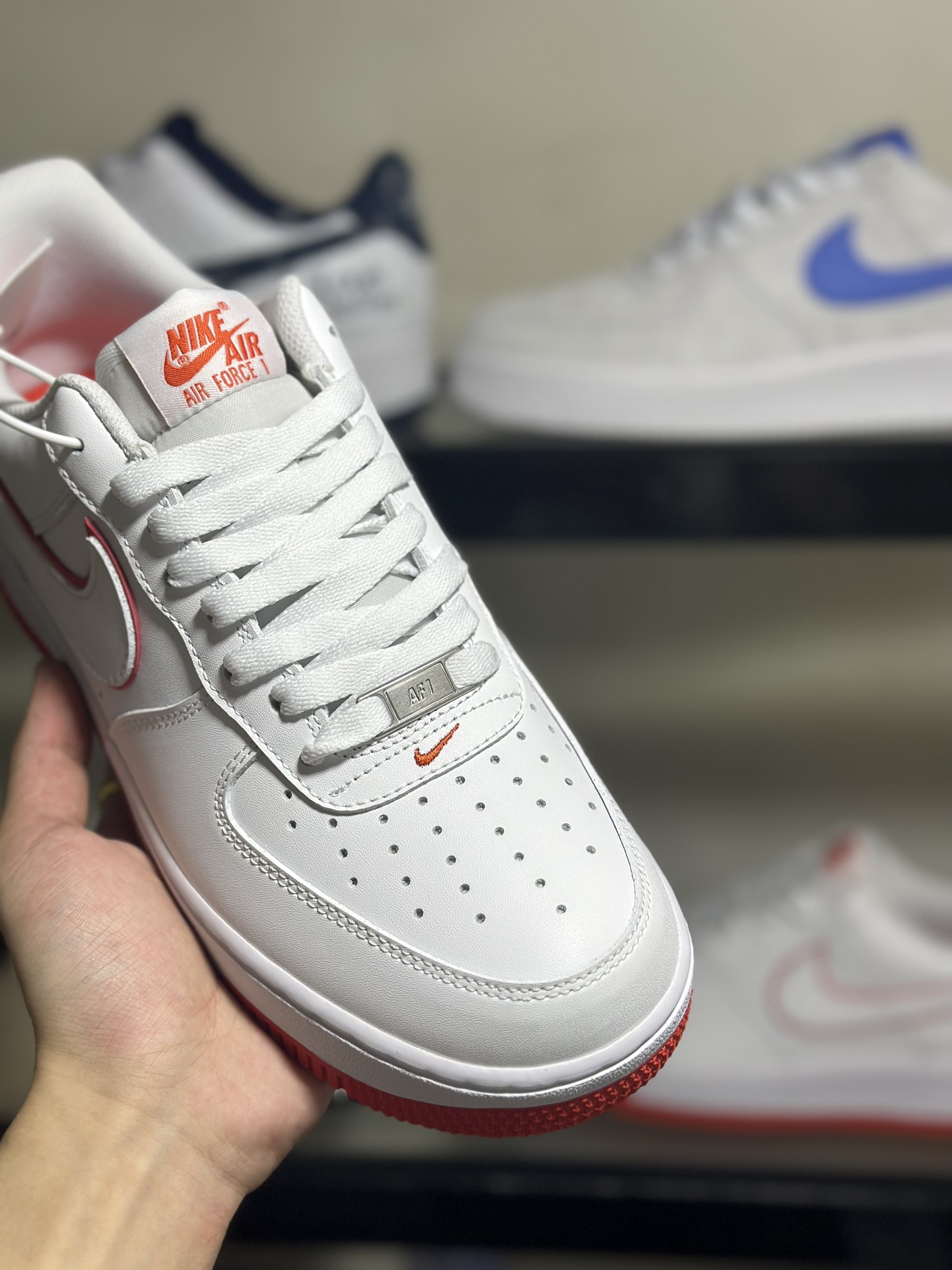 NikeAirForce1Low白红