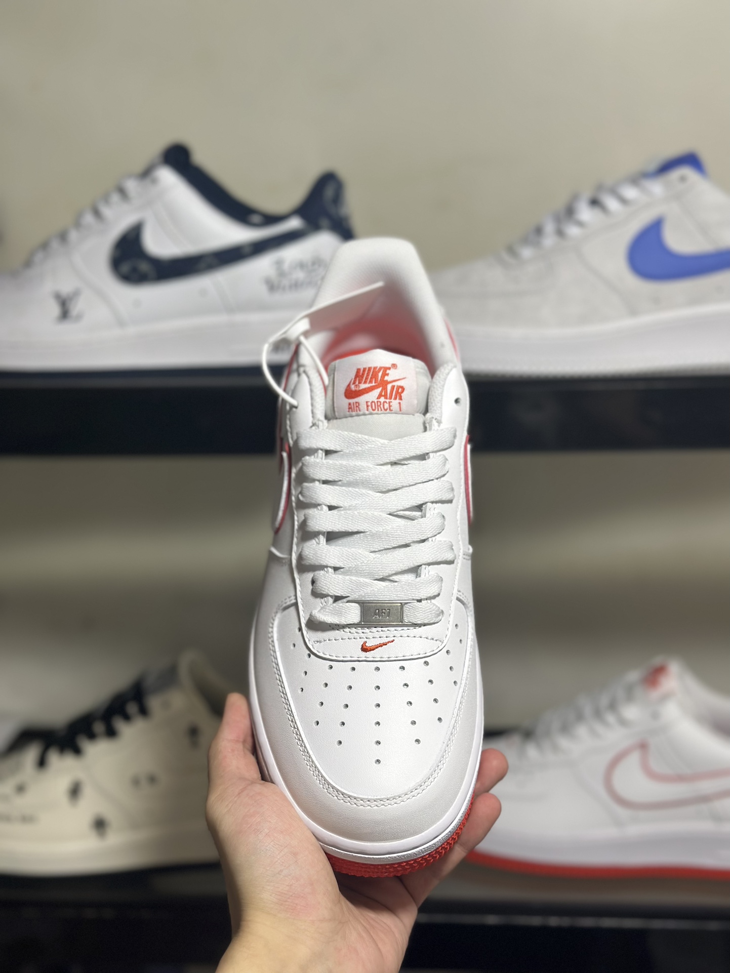 NikeAirForce1Low白红