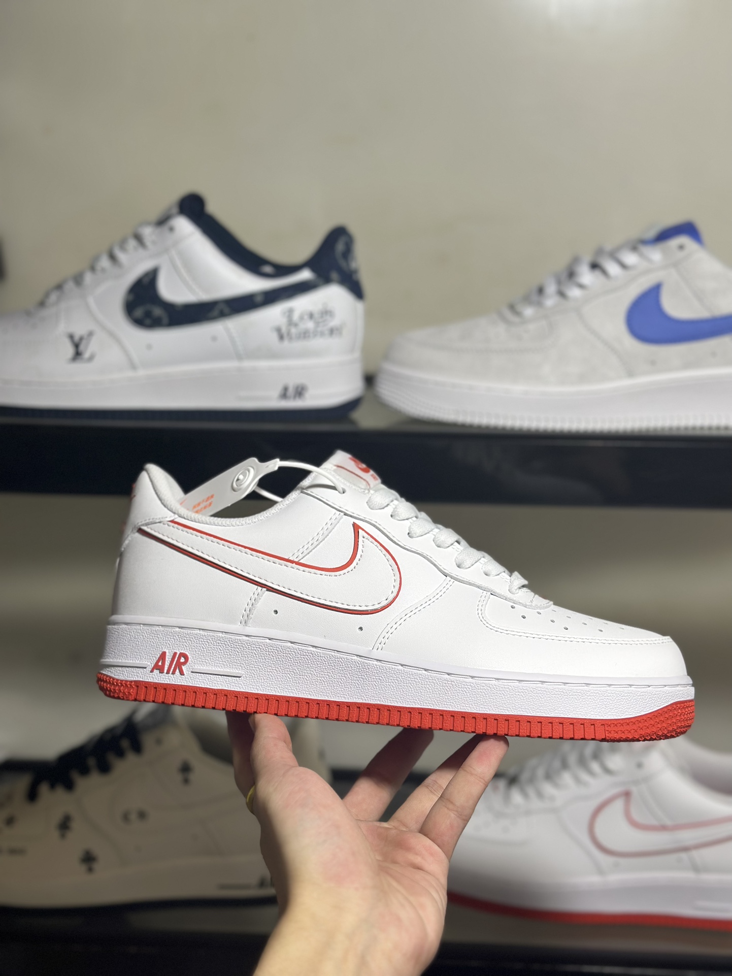 NikeAirForce1Low白红