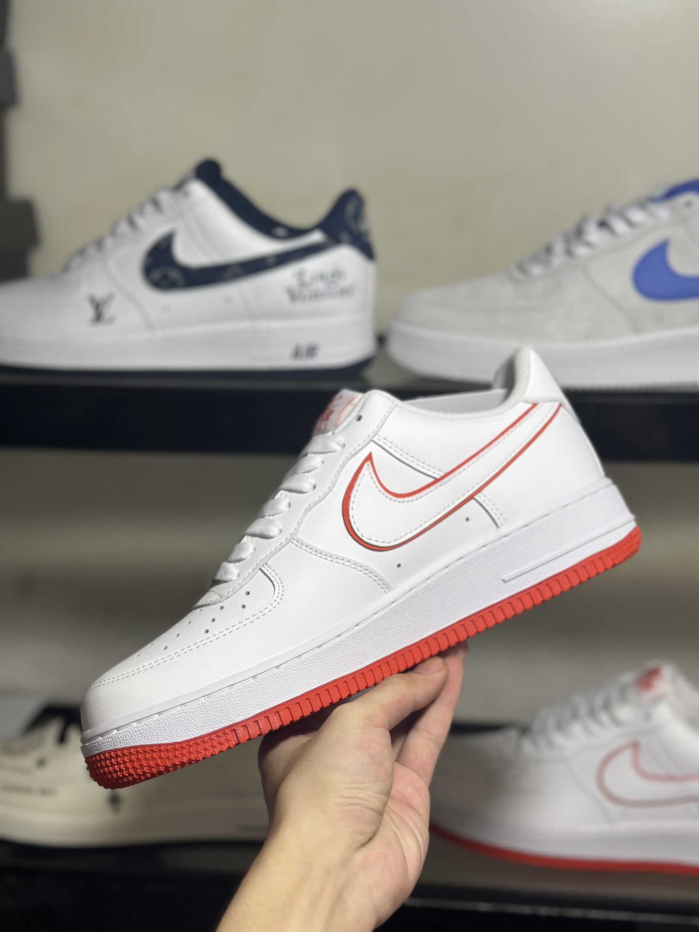 NikeAirForce1Low白红