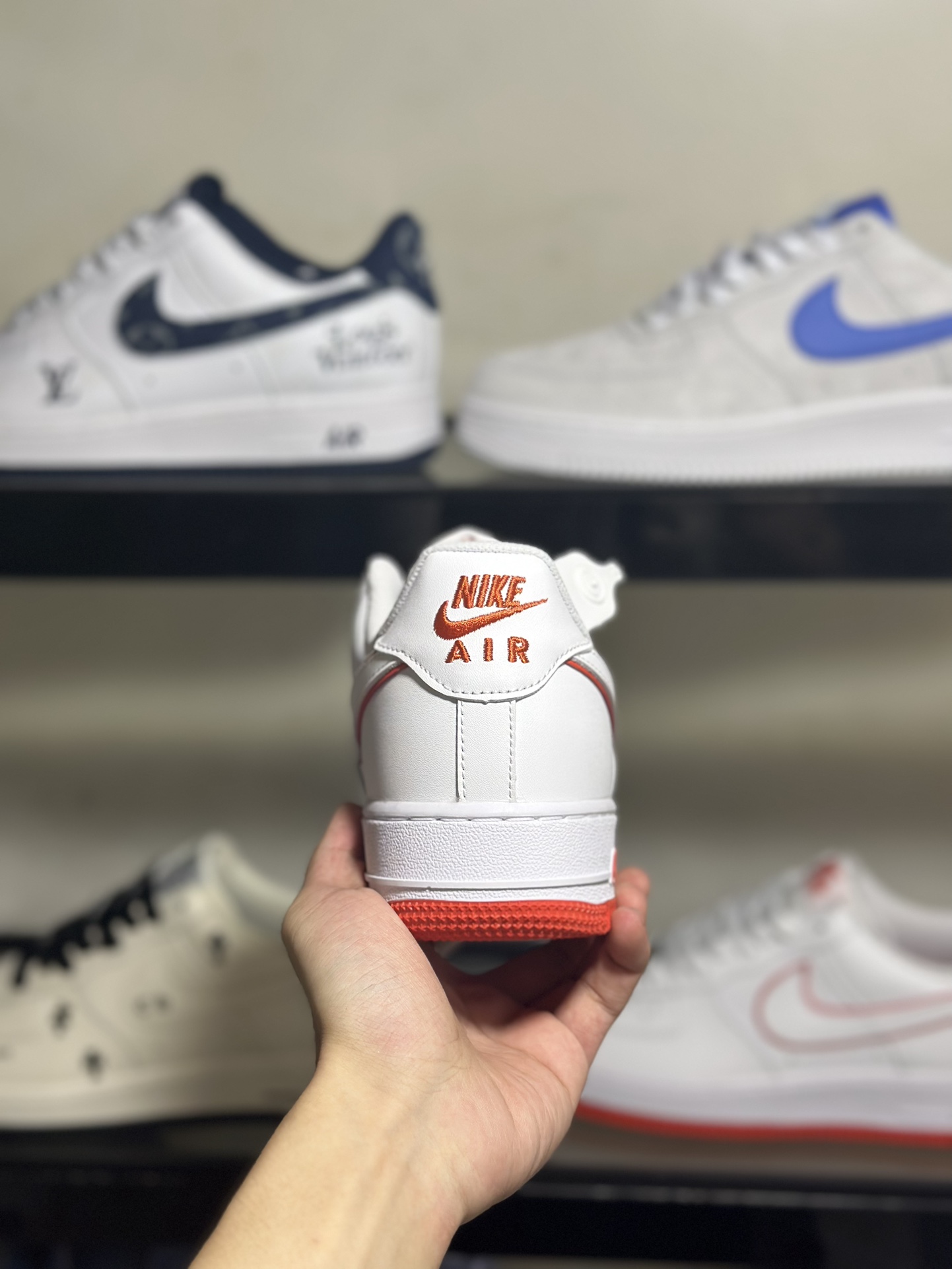 NikeAirForce1Low白红