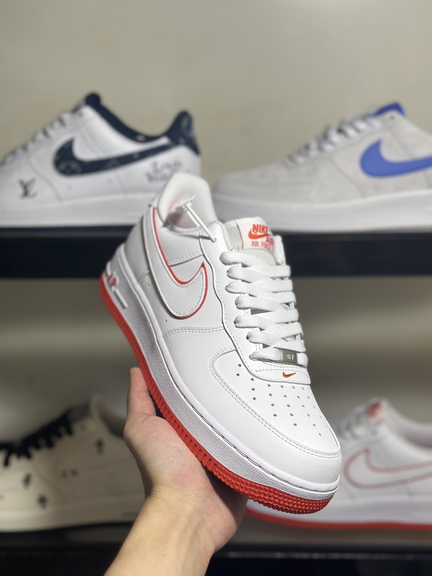 NikeAirForce1Low白红