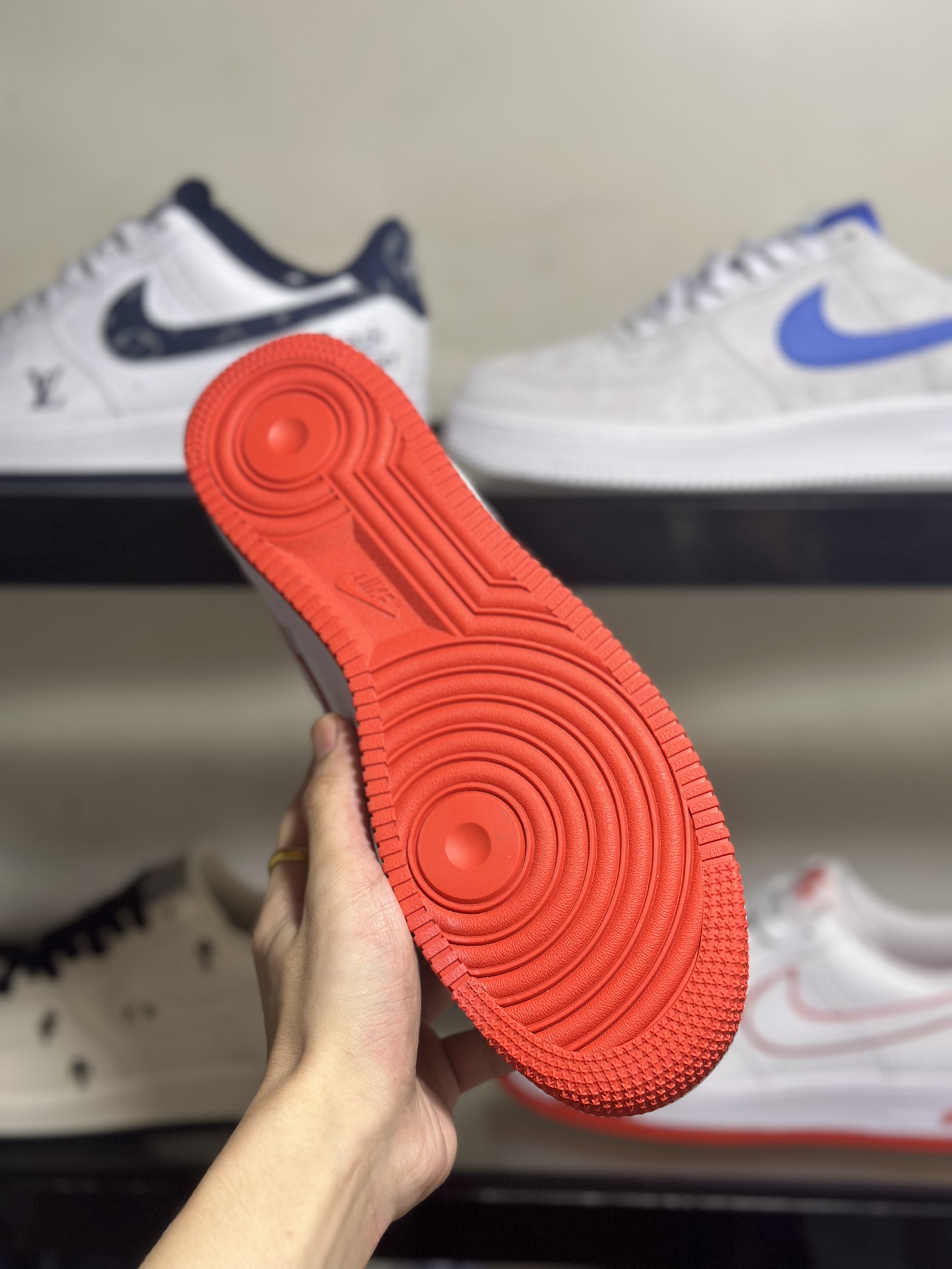 NikeAirForce1Low白红