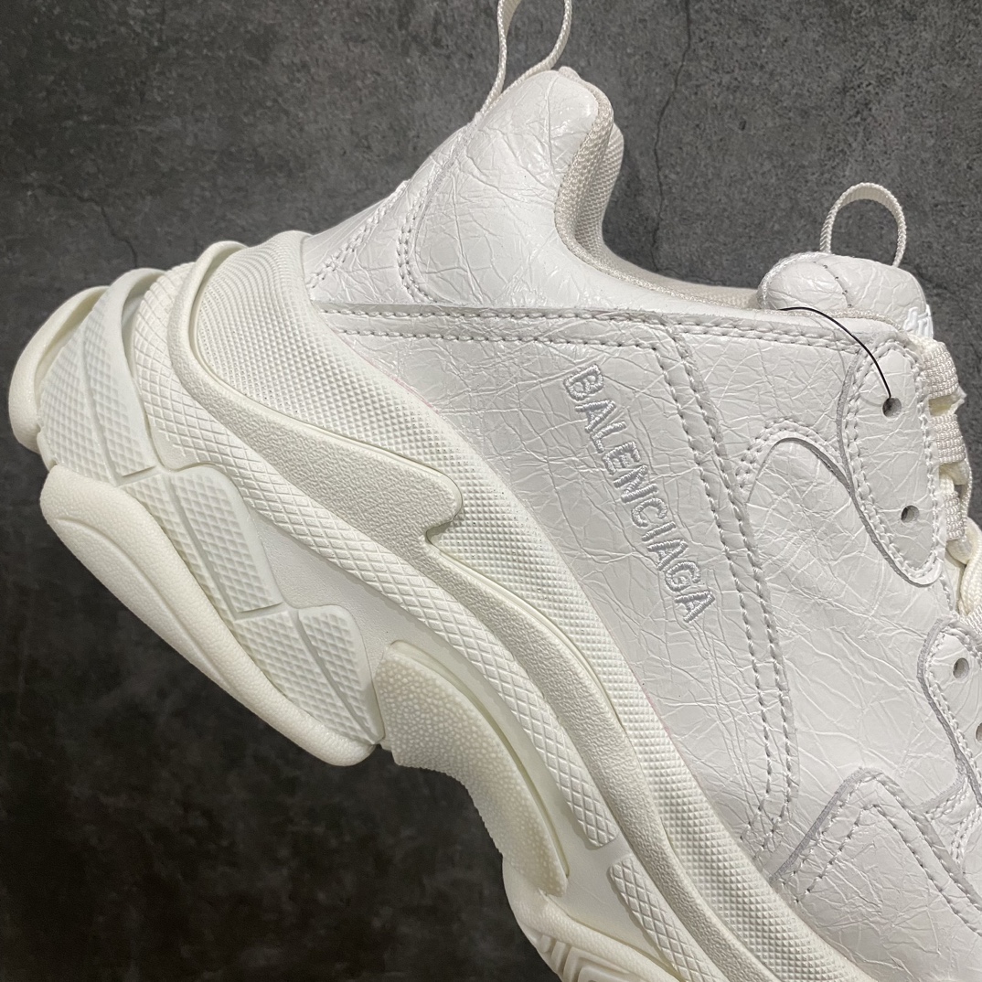 550 【Good版本】Balenciaga Triple S 一代猪皮象牙白 巴黎世家