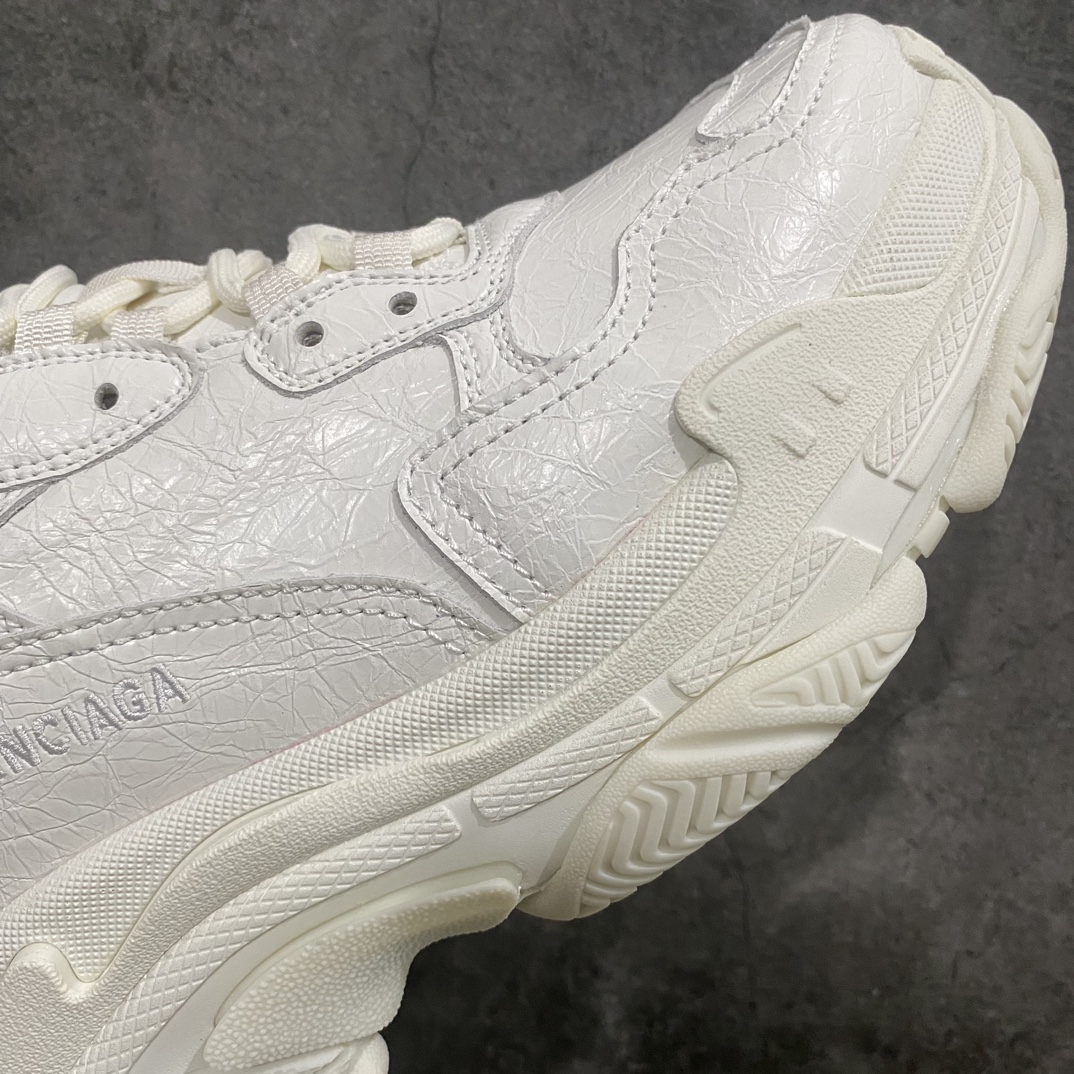 550 【Good版本】Balenciaga Triple S 一代猪皮象牙白 巴黎世家