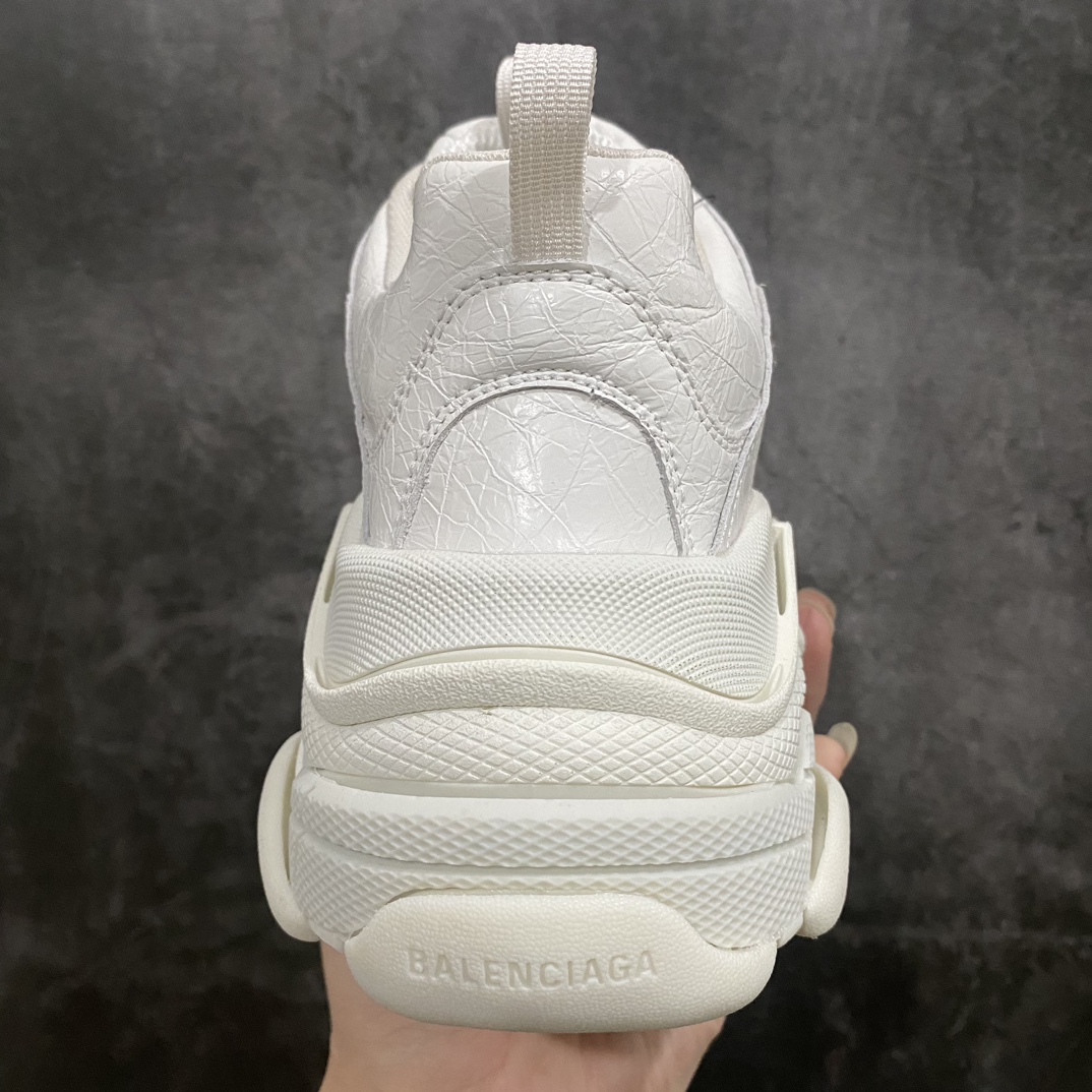 550 【Good版本】Balenciaga Triple S 一代猪皮象牙白 巴黎世家