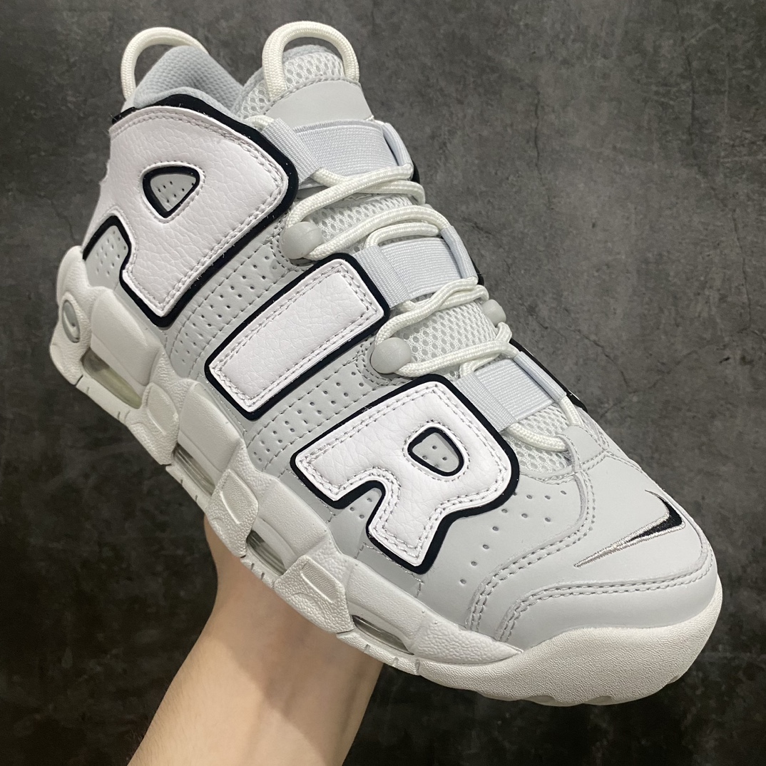 [CK Pure Original] NK Air More Uptempo '96 OG Pippen Big AIR Retro Basketball Shoes Gray and White FB3021-001