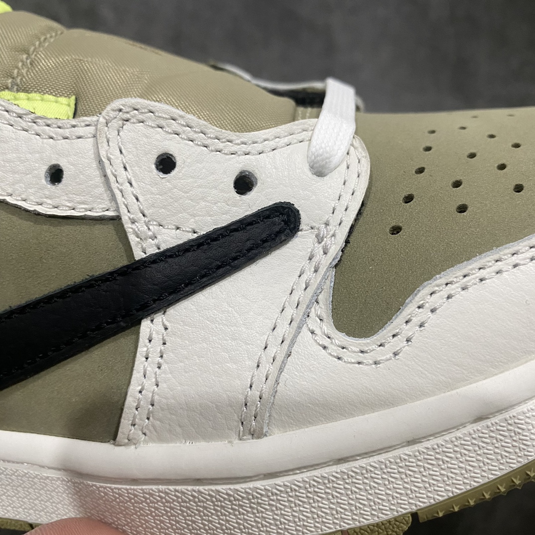 图片[6]-【渠道L版】Travis Scott x Air Jordan AJ1 Low Golf \”Olive\” TS联名倒钩高尔夫低帮6.0 FZ3124-200原盒原配 原厂拉帮工艺 针距密度一致 全新升级网板中底 原楦原纸板开发 后跟弧度收口自然不对折 极致一眼正品既视感 原厂皮料 进口玻璃冲刀皮料裁剪零毛边 承诺百分百一致原鞋 全鞋电脑针车工艺 鞋面清洁度最高QC检验标准 控制溢胶 原厂电绣工艺 鞋标鞋盒、防尘纸  均采购来自原厂SIZE：36 36.5 37.5 38 38.5 39 40 40.5 41 42 42.5 43 44 44.5 45 46 47.5-莆田鞋批发中心