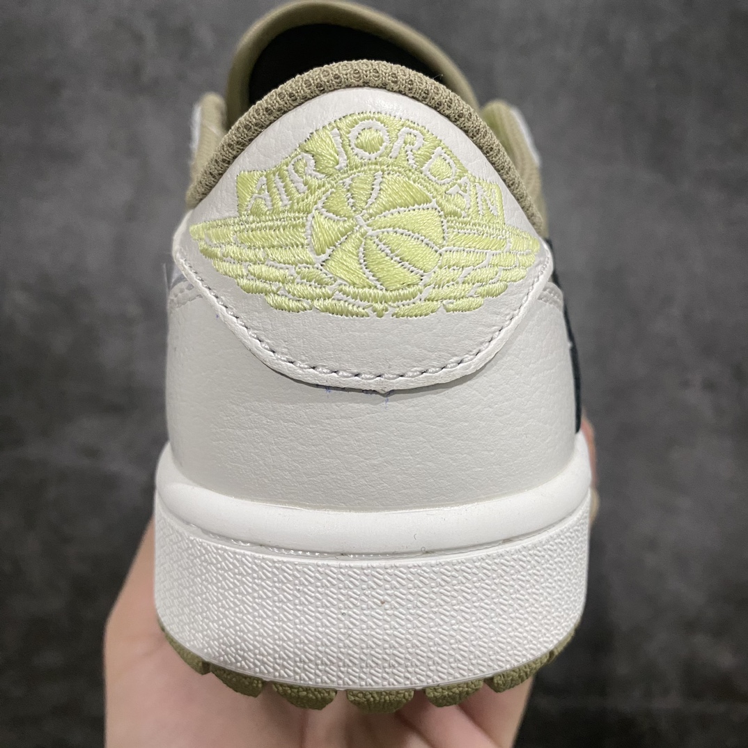 图片[3]-【渠道L版】Travis Scott x Air Jordan AJ1 Low Golf \”Olive\” TS联名倒钩高尔夫低帮6.0 FZ3124-200原盒原配 原厂拉帮工艺 针距密度一致 全新升级网板中底 原楦原纸板开发 后跟弧度收口自然不对折 极致一眼正品既视感 原厂皮料 进口玻璃冲刀皮料裁剪零毛边 承诺百分百一致原鞋 全鞋电脑针车工艺 鞋面清洁度最高QC检验标准 控制溢胶 原厂电绣工艺 鞋标鞋盒、防尘纸  均采购来自原厂SIZE：36 36.5 37.5 38 38.5 39 40 40.5 41 42 42.5 43 44 44.5 45 46 47.5-莆田鞋批发中心