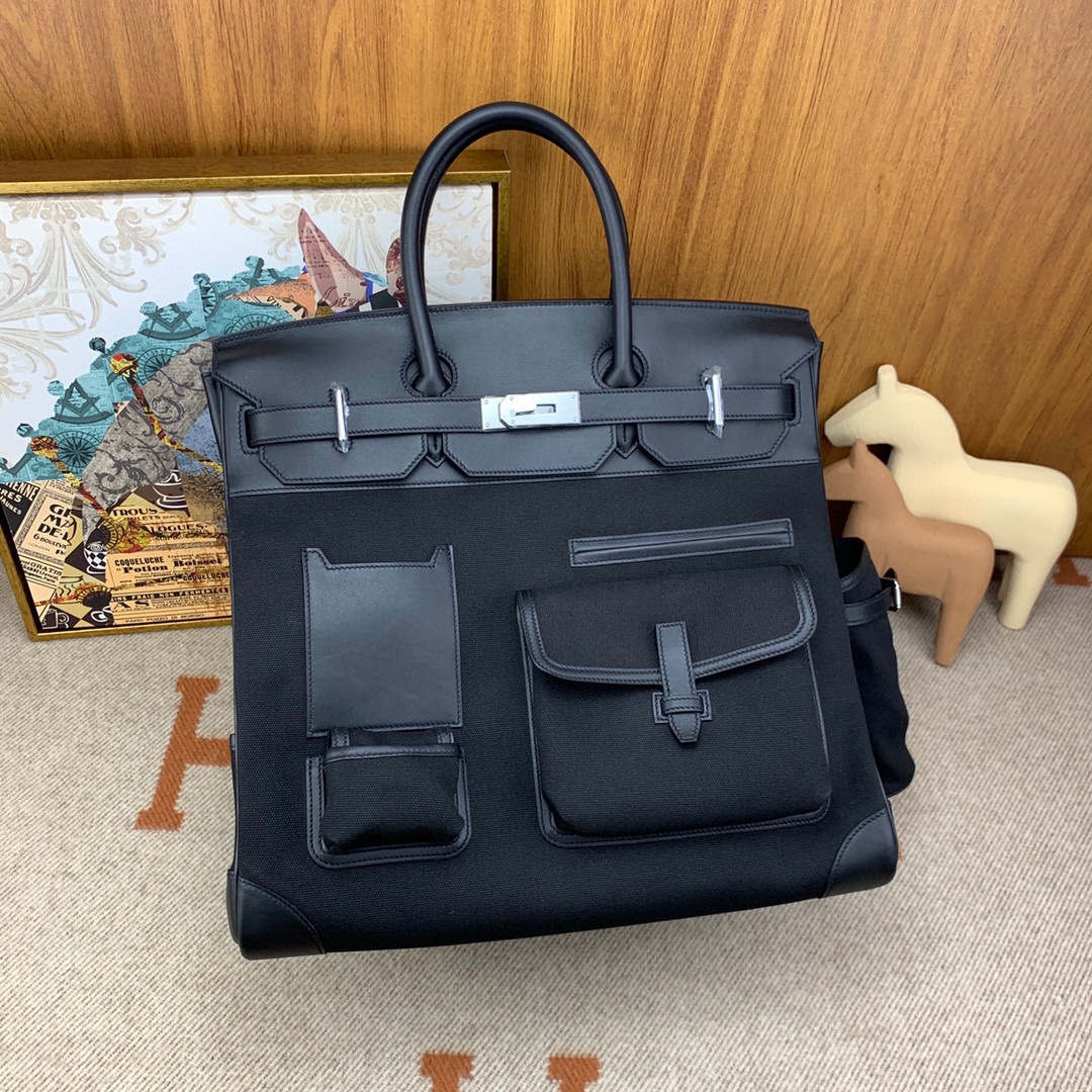 BLACK HERMES BIRKIN CARGO HAC 40 PHW