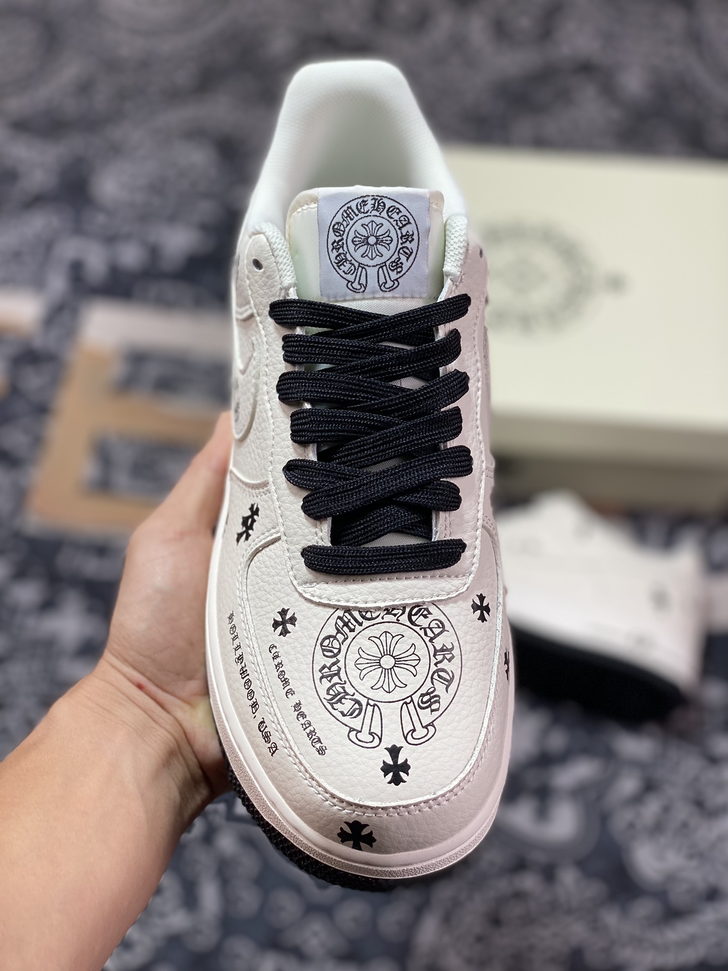 Chrome Hearts x Air Force 1 Low Printed Beige Black KL2307-501