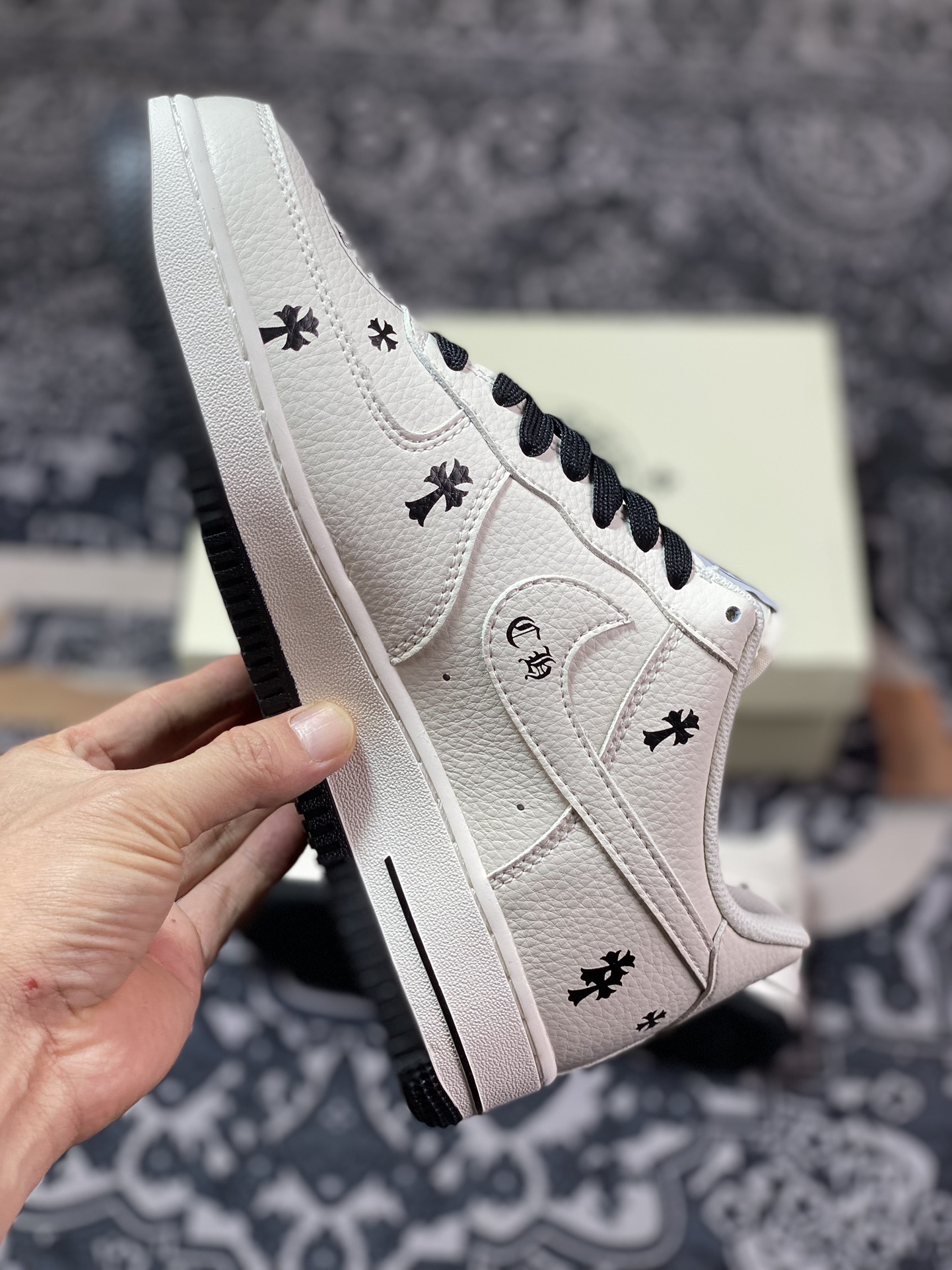 Chrome Hearts x Air Force 1 Low Printed Beige Black KL2307-501